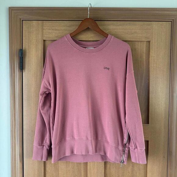 Sundry Tops - Sundry for Evereve Mauve “Love” Crew Neck Pullover w/ Side Zipper size XS/S (0)​
